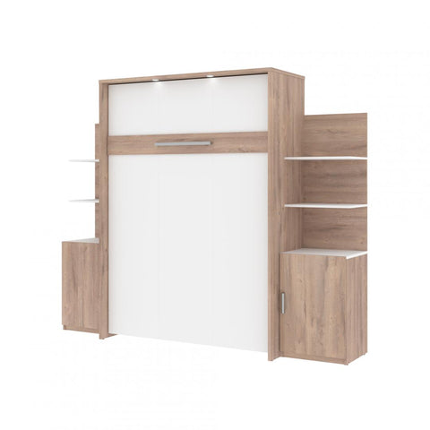 Full Murphy Bed with Floating Shelves (98W)