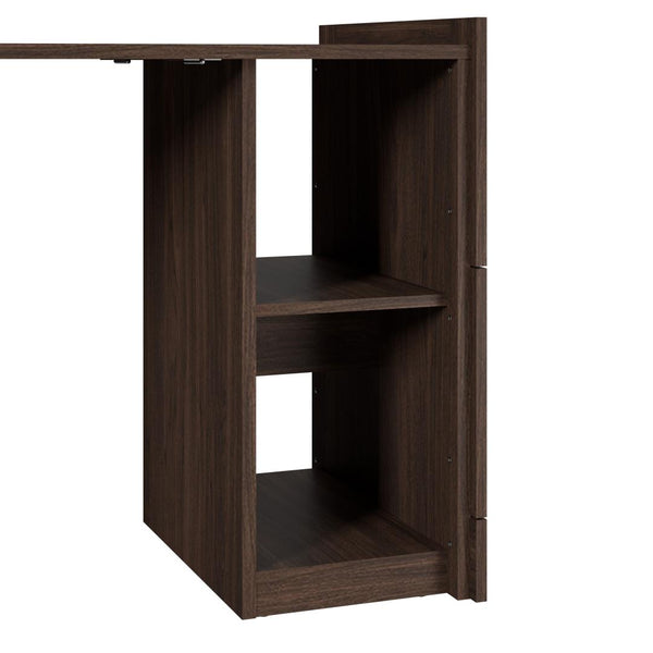 115W Queen Size Murphy Bed with Pull-Out Desk and Storage