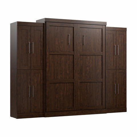 Queen Murphy Bed with Storage Cabinets (115W)