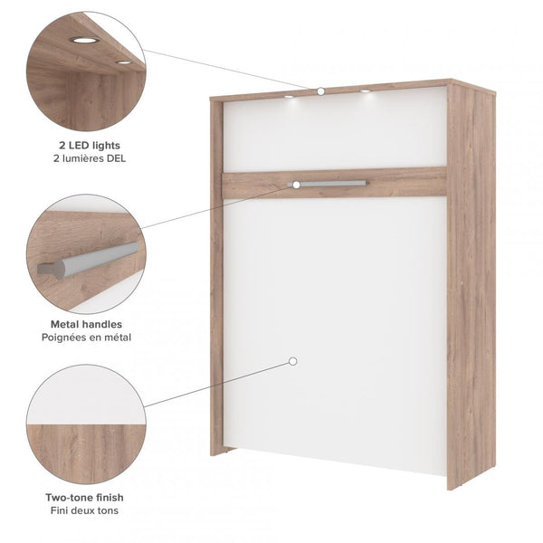 Full Murphy Bed with Floating Shelves (98W)