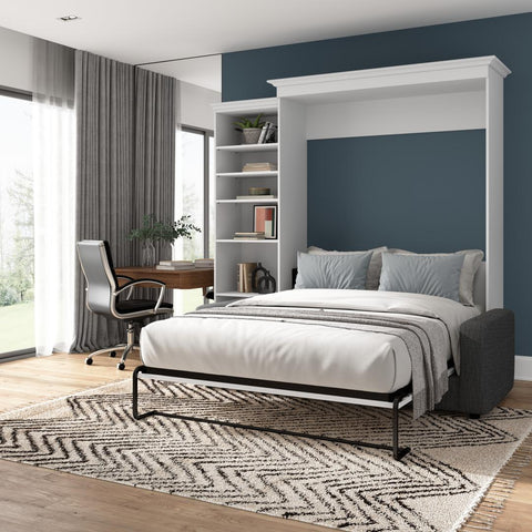 Queen Murphy Bed with Sofa and Closet Organizer (97W)