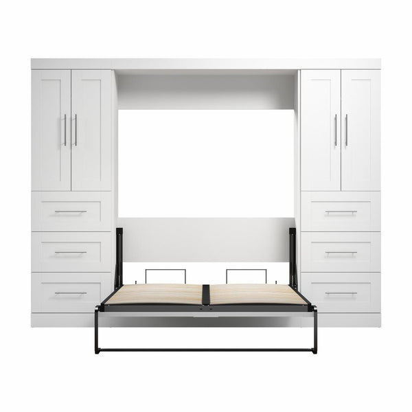 Full Murphy Bed with Closet Storage Cabinets (109W)