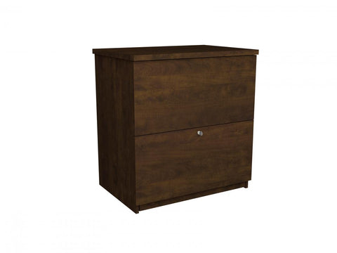 U-Shaped Executive Desk with Lateral File Cabinet and Bookcase