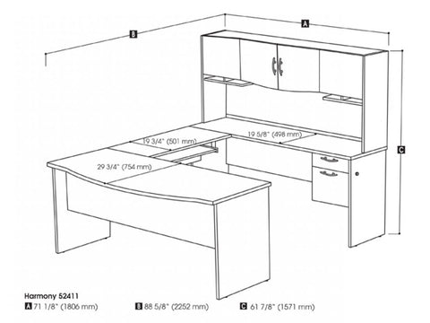 U-Shaped Executive Desk