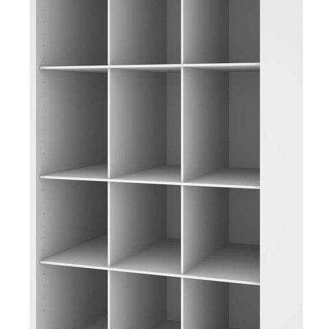 Traditional Closet System with Shoes Racks & Cubbies, 25W x 20D