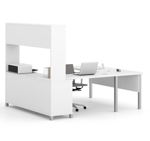 U-Shaped Executive Desk with Hutch