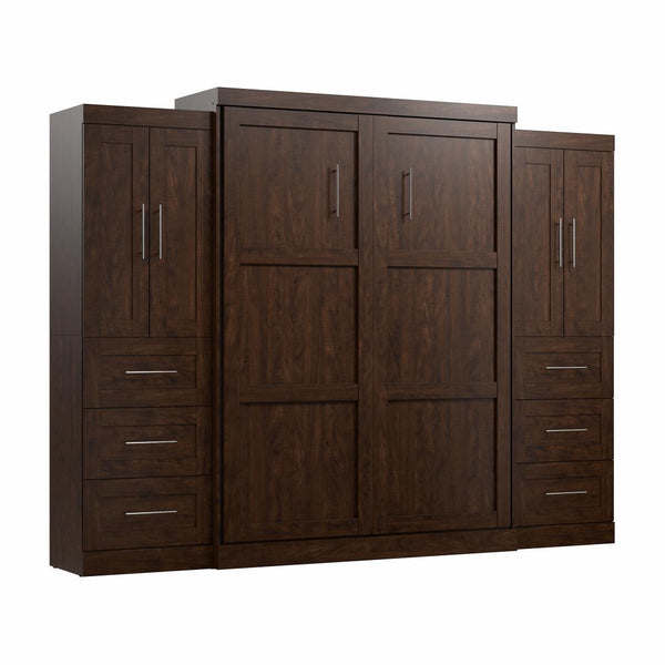 Queen Murphy Bed with Closet Storage Cabinets (115W)