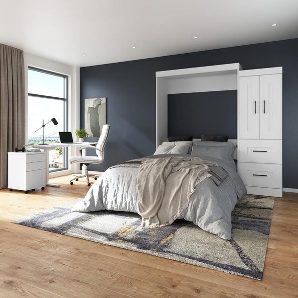 Full Murphy Bed with Wardrobe (85W)