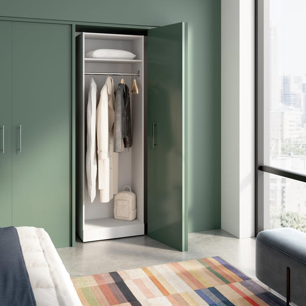 Modular Hanging Closet System with Shelf & Clothing Rod, 25W x 16D