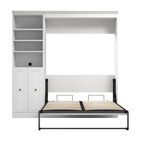 Full Murphy Bed and Closet Organizer with Doors (84W)