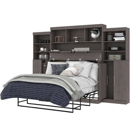 6-Piece Set Including One Queen Cabinet Bed with Mattress and Assorted Storage Units