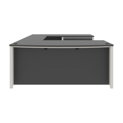 72W U-Shaped Executive Desk with Lateral File Cabinet