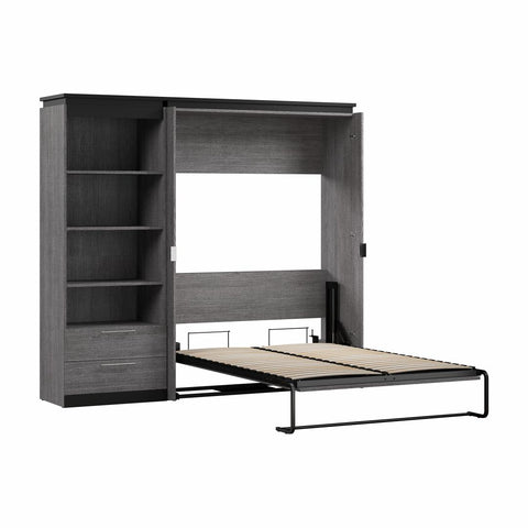 Full Murphy Bed with Shelves and Drawers (91W)