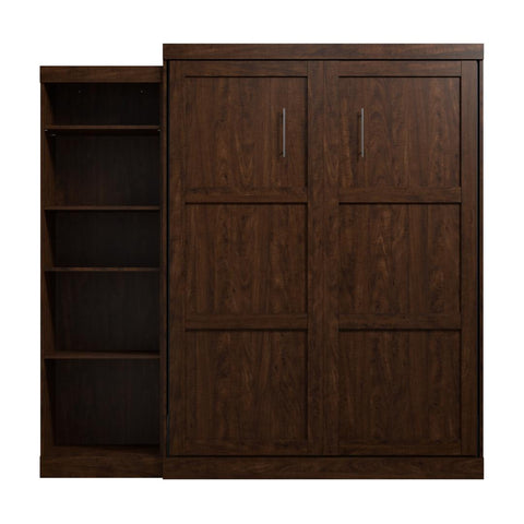 Queen Murphy Bed with Shelving Unit (90W)