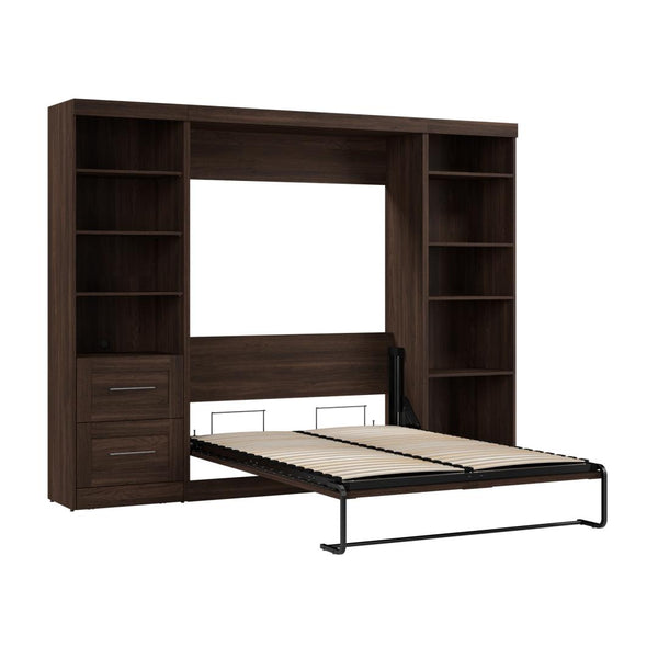 109W Full Size Murphy Bed with Pull-Out Desk and Storage