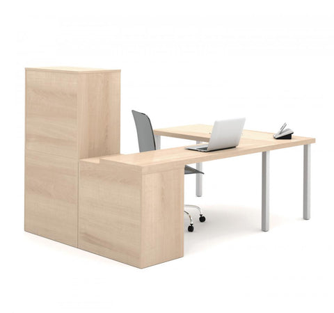 U-Shaped Executive Desk with Hutch