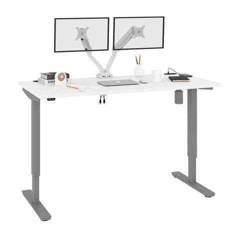 60W x 30D Standing Desk with Dual Monitor Arm