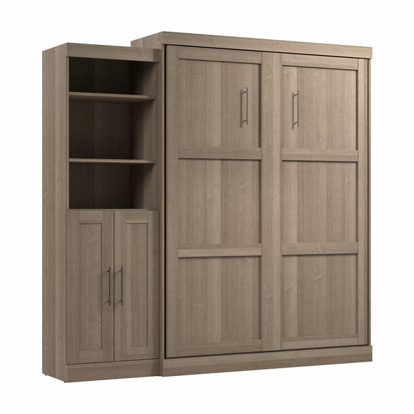 Queen Murphy Bed and Closet Organizer with Doors (90W)