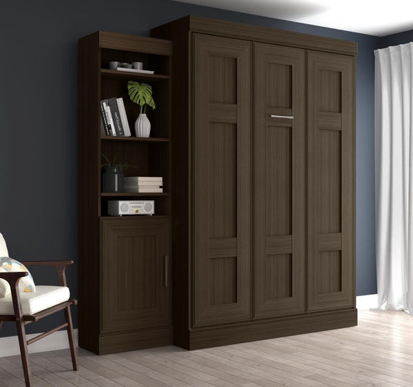 Full Murphy Bed with Mattress and Storage Unit (81W)