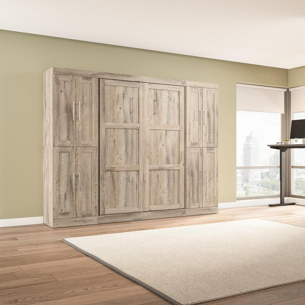 Full Murphy Bed with Storage Cabinets (109W)