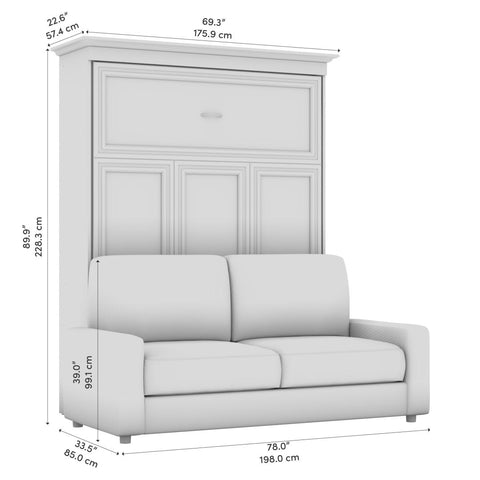 Queen Murphy Bed with Sofa (78W)
