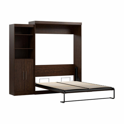 Queen Murphy Bed and Closet Organizer with Doors (90W)