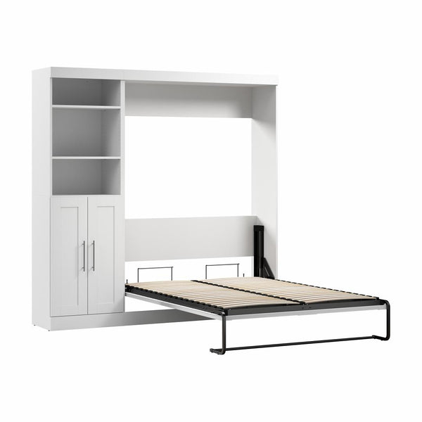 Full Murphy Bed and Closet Organizer with Doors (84W)