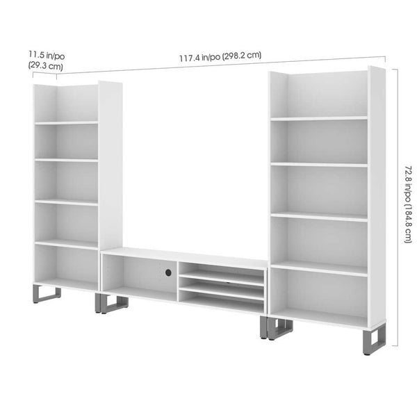 TV Stand with 2 Bookcases