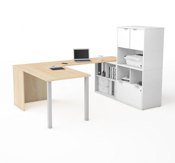 61W U-Shaped Executive Desk with Hutch