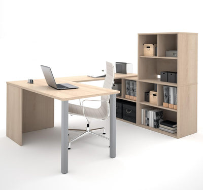 U-Shaped Executive Desk with Hutch