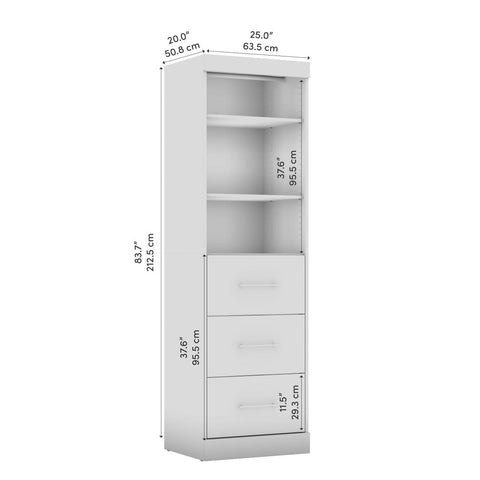 25W Closet Organizer with Drawers