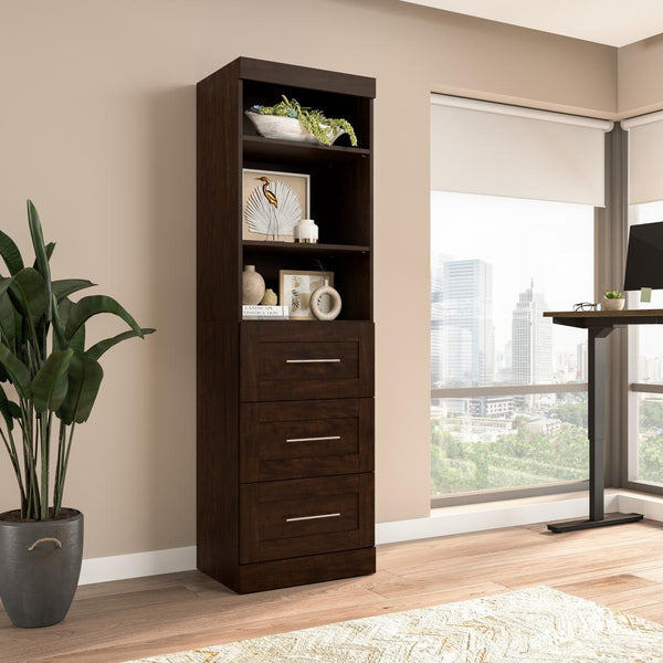 Contemporary Closet System with Drawers, 25W x 19D