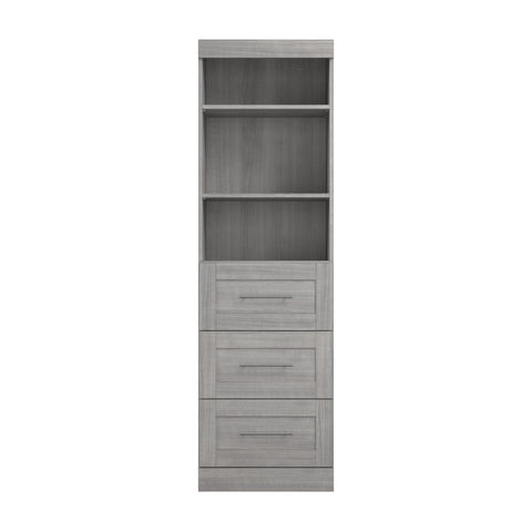 Contemporary Closet System with Drawers, 25W x 19D