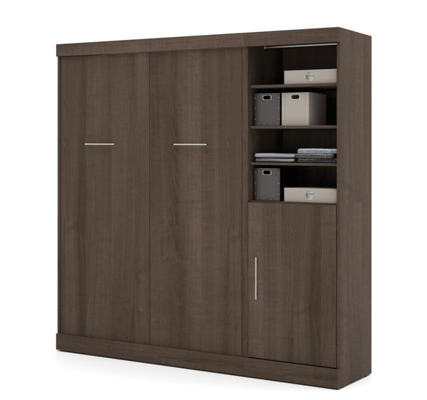 Full Murphy Bed and Closet Organizer with Doors (84W)