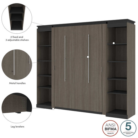 Full Murphy Bed with Shelves (100W)