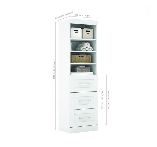 25W Closet Organizer with Drawers