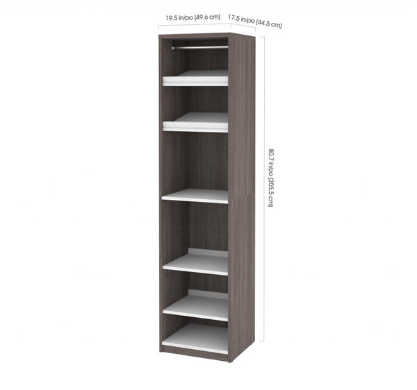 Queen Murphy Bed and 2 Narrow Closet Organizers with Drawers (105W)