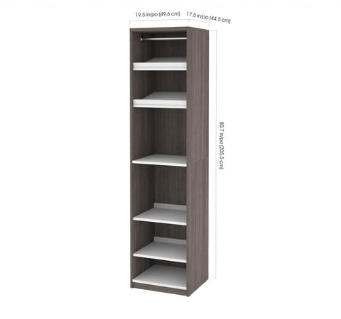 Queen Murphy Bed and 2 Narrow Closet Organizers with Drawers (105W)