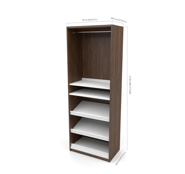 Queen Murphy Bed with 2 Closet Organizers with Drawers (125W)