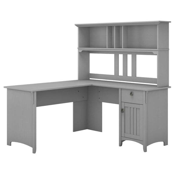 60W L Shaped Desk with Hutch