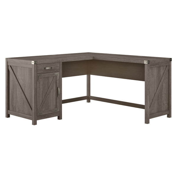 60W L Shaped Desk with Drawer and Storage Cabinet