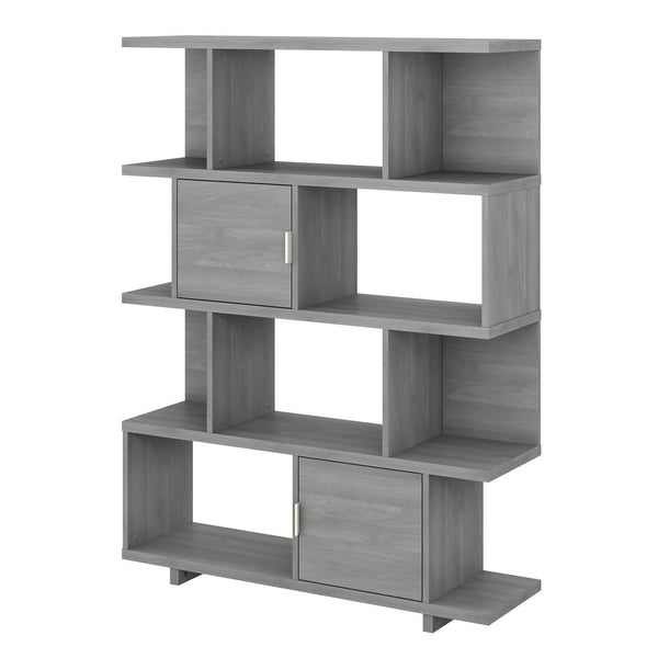 Large Geometric Etagere Bookcase with Doors