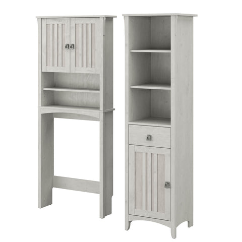 Tall Linen Cabinet and Over The Toilet Storage Cabinet