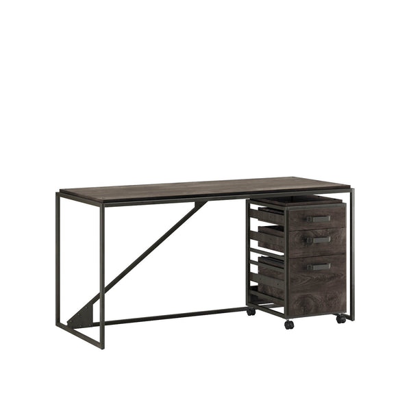 62W Industrial Desk with 3 Drawer Mobile File Cabinet