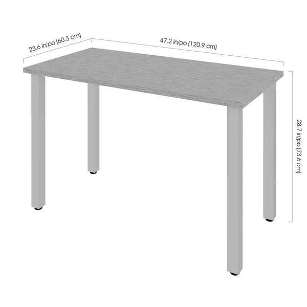 48W Table Desk with Square Metal Legs