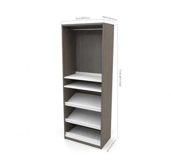 30W Closet Organizer with Drawers