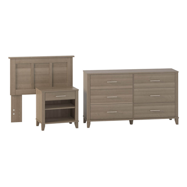 Twin Size Headboard, Dresser and Nightstand Bedroom Set