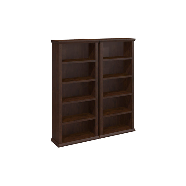 Tall 5 Shelf Bookcase Set of 2