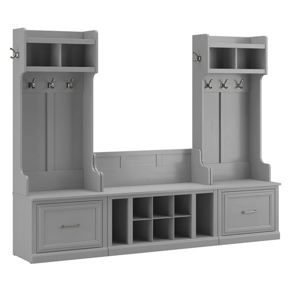 Entryway Storage Set with Hall Trees and Shoe Bench with Drawers