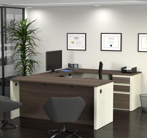 72W U-Shaped Executive Desk with Pedestal